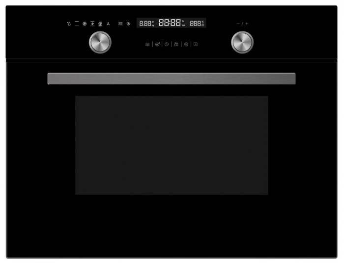 Combi : four + micro-ondes Exquisit EBM4543 // ZWART vooraanzicht