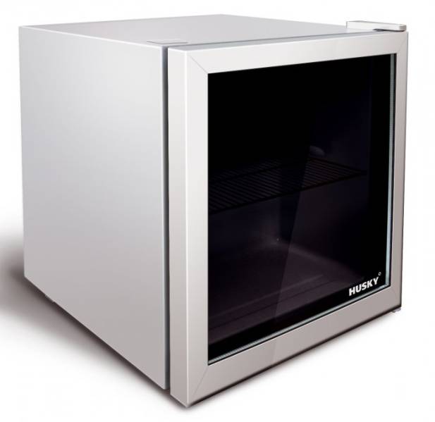 Flessenkoeler/ glazen of volle deur HUSKY KK50-281-NL-HU/silver vooraanzicht