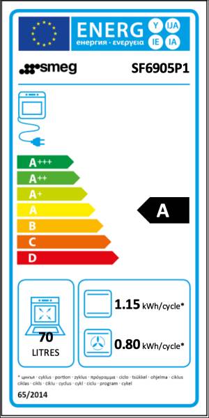 Four air pulsé/multifonction Smeg SF6905P1/creme detail 3