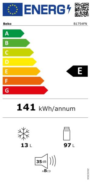 inbouw koelkast 88 cm hoog Beko B1754FN detail 4