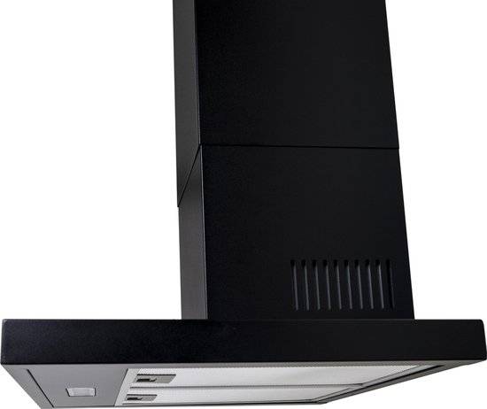 Dampkap wand/schouw Exquisit FKH62-3BL / Zwart detail 1