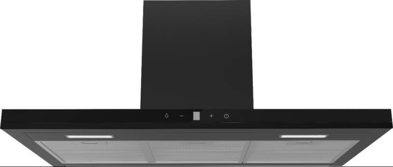 Dampkap wand/schouw Frilec DRESDEN999BL/ zwart vooraanzicht