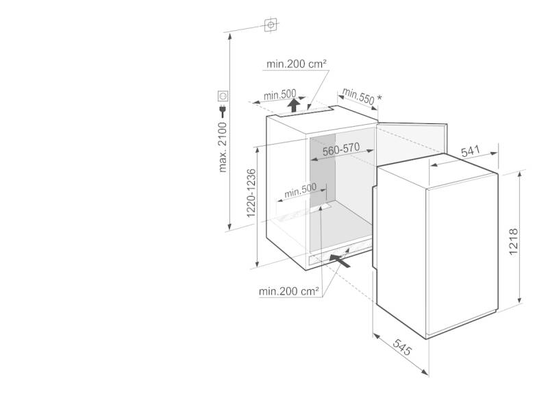 Frigo intégrable hauteur 122cm Liebherr IRSE1220/ 2 jaar waarborg maximum detail 3
