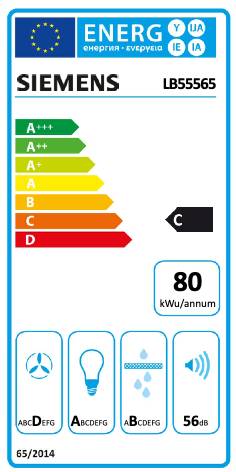 Dampkap inbouwgroep Siemens LB55565 detail 4
