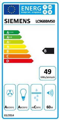 Hotte cheminée Siemens LC96BBM50 detail 6