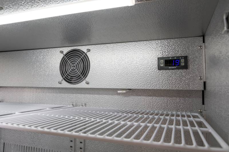 Flessenkoeler/ glazen of volle deur HUSKY C2SLIDE-865-BK-NL/schuifdeuren detail 2