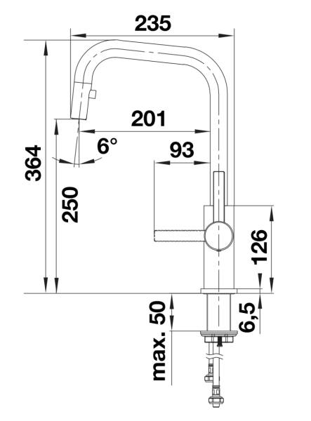 Eéngreepskraan Blanco 526614/** detail 1