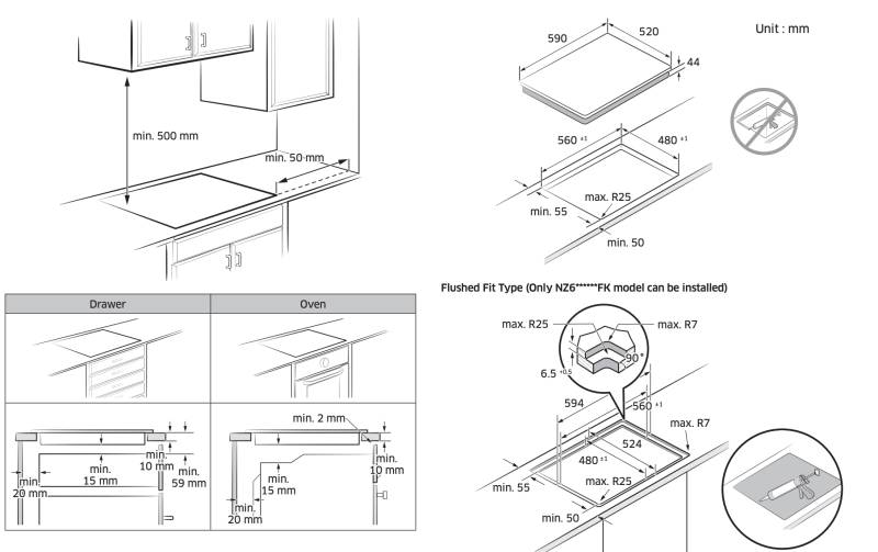 Kookplaat inductie Samsung NZ64B5046FK// detail 3