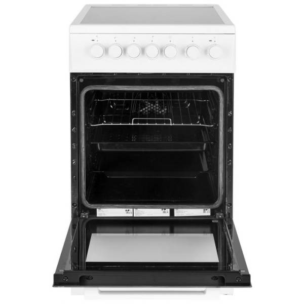 Fornuis vitrokeramische kookplaat Beko FSM57100GW detail 1