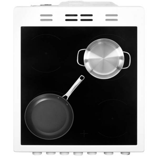 Fornuis vitrokeramische kookplaat Beko FSM57100GW detail 3