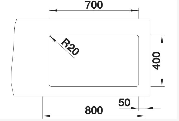 Evier 1 bassin Blanco 525176/** detail 1