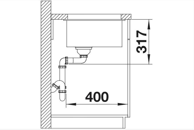 Evier 1 bassin Blanco 525171/** detail 2