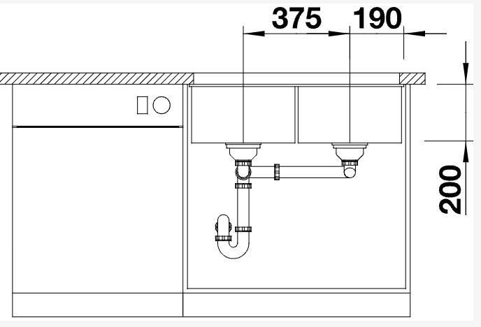 Anderhalve spoelbak Blanco 525987/actie detail 2