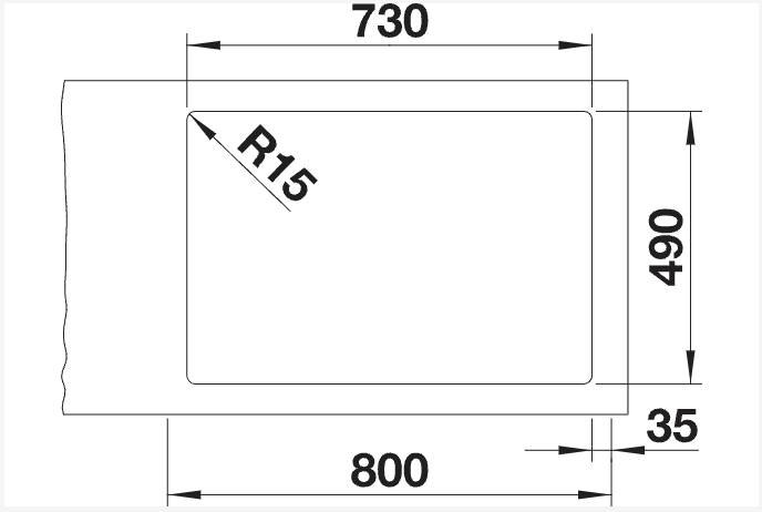 Enkele spoelbak Blanco 524274/** detail 1