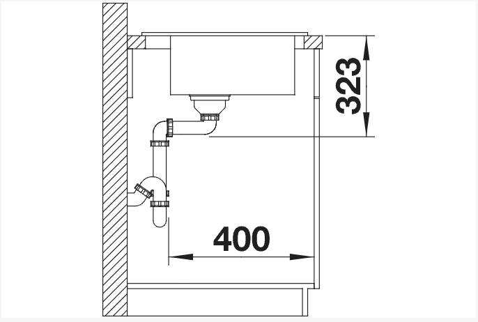 Evier 1 bassin Blanco 524738 detail 2