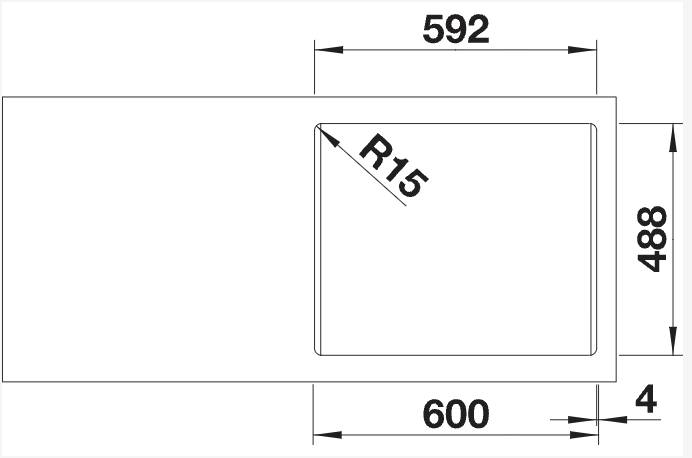 Evier 1 bassin Blanco 524732 detail 1