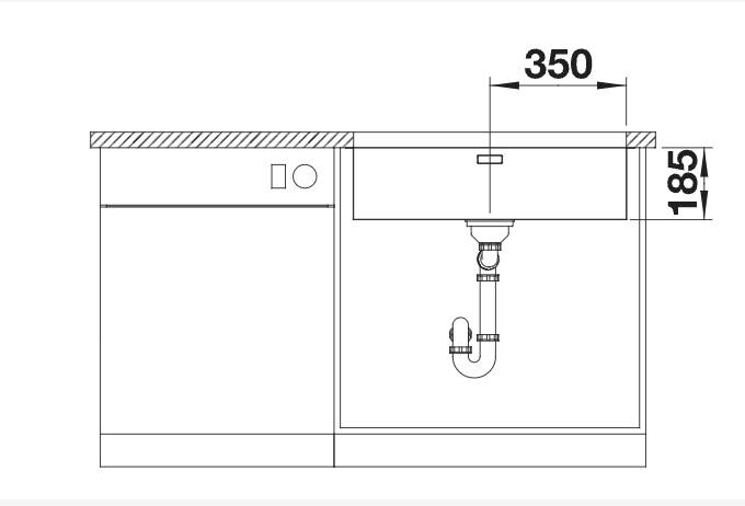 Evier 1 bassin Blanco 526125/** detail 2