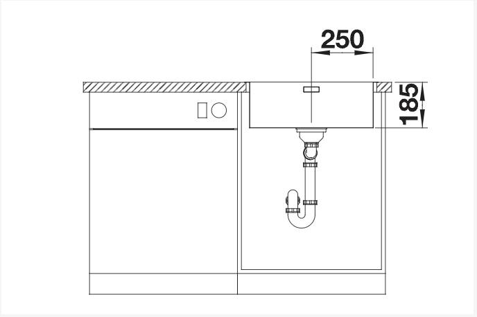 Evier 1 bassin Blanco 526123/** detail 2