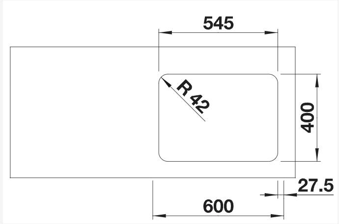 Dubbele spoelbak Blanco 526128/** detail 1