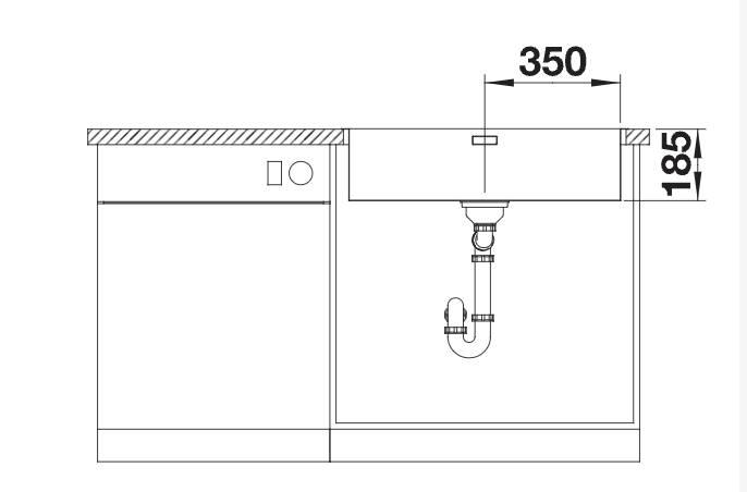 Enkele spoelbak Blanco 526126/** detail 2