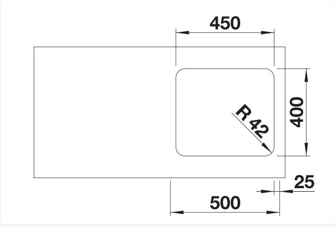 Enkele spoelbak Blanco 526120/** detail 1