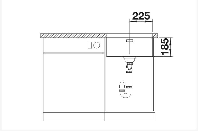Enkele spoelbak Blanco 526120/** detail 2