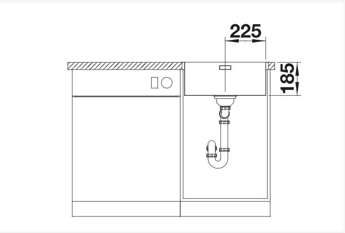 Evier 1 bassin Blanco 526121/** detail 2