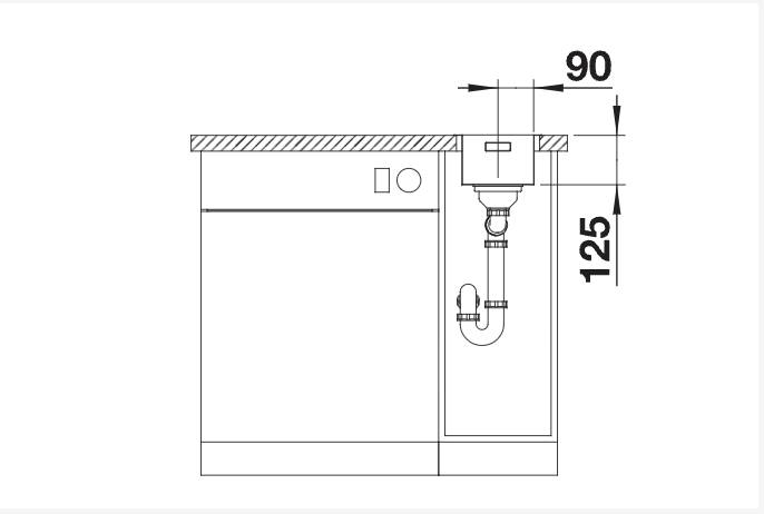 Enkele spoelbak Blanco 526114/** detail 2