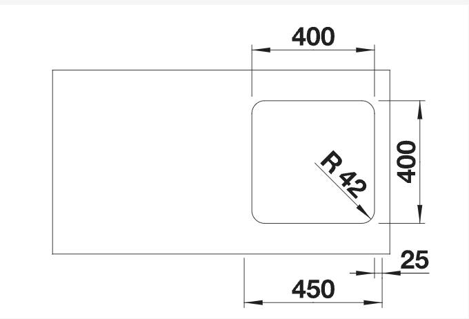 Evier 1 bassin Blanco 526117/** detail 1