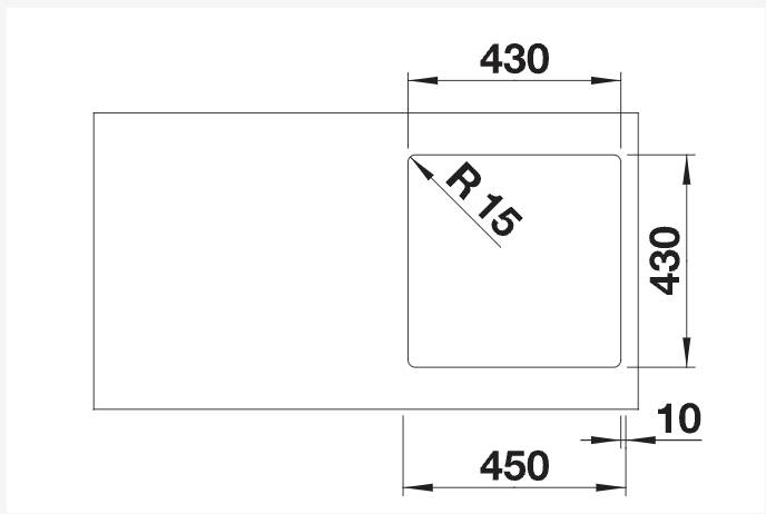 Enkele spoelbak Blanco 526118/** detail 1