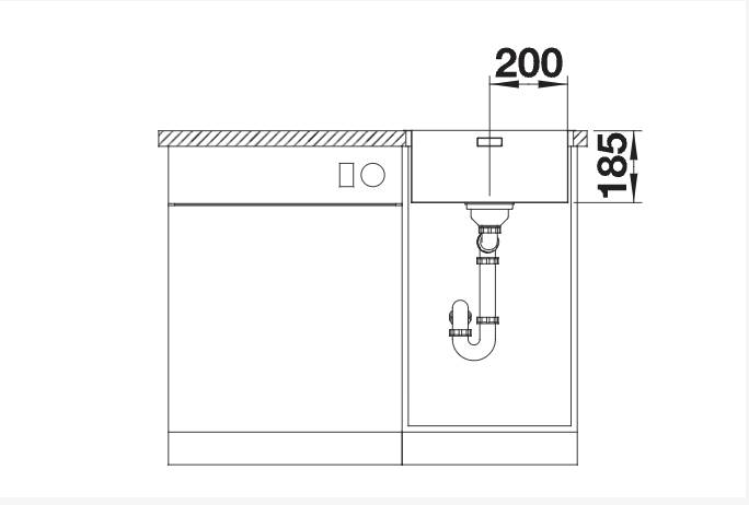 Enkele spoelbak Blanco 526118/** detail 2