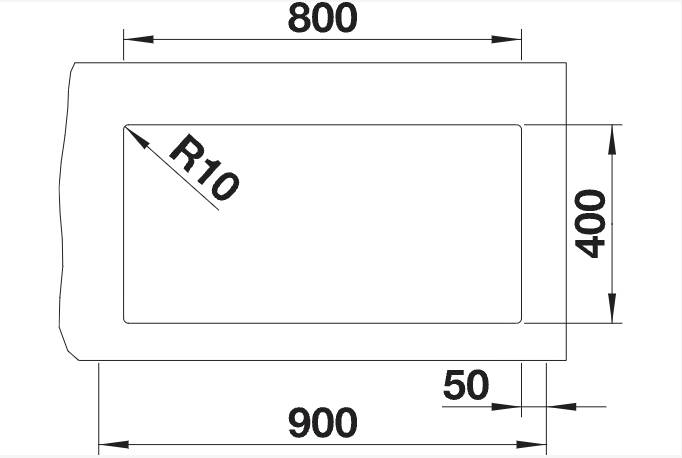 Enkele spoelbak Blanco 526005/** detail 1