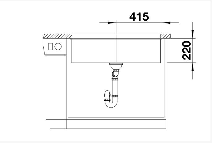 Evier 1 bassin Blanco 526005/** detail 2