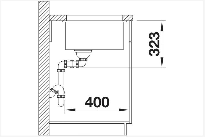 Evier 1 1/2 bassin Blanco 523578 detail 2