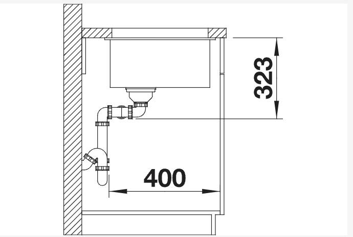 Evier 1 1/2 bassin Blanco 523581 detail 2