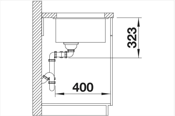 Evier 1 1/2 bassin Blanco 523583 detail 2