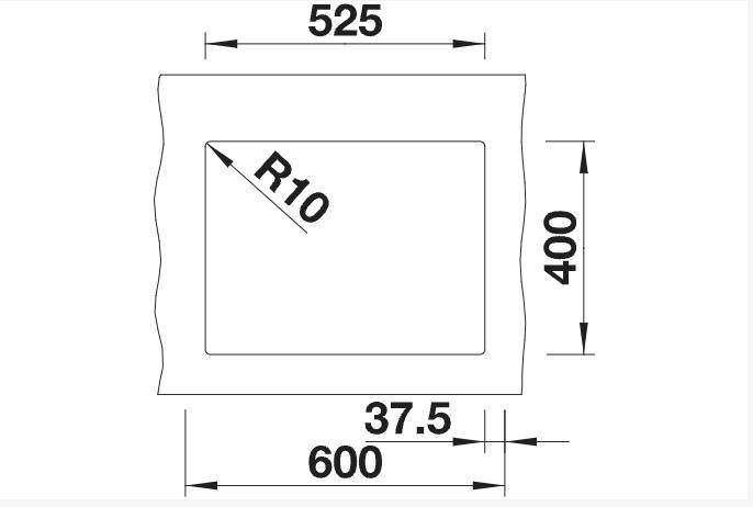 Anderhalve spoelbak Blanco 523562/** detail 1