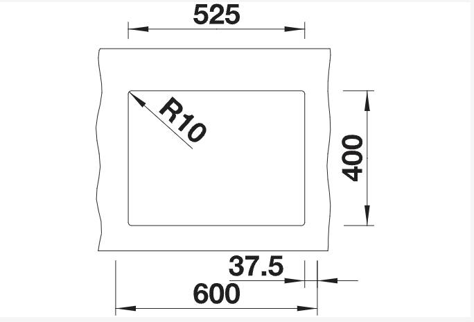 Anderhalve spoelbak Blanco 523565/** detail 1