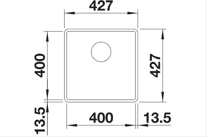Evier 1 bassin Blanco 523497/** detail 1