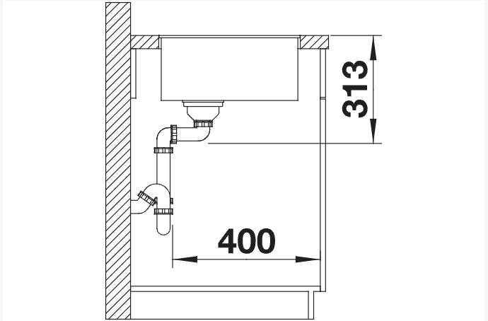 Evier 1 bassin Blanco 523497/** detail 2