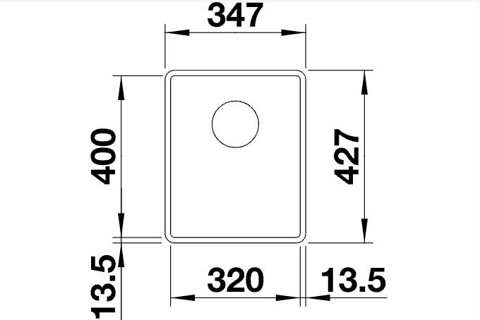 Evier 1 bassin Blanco 523417/** detail 1