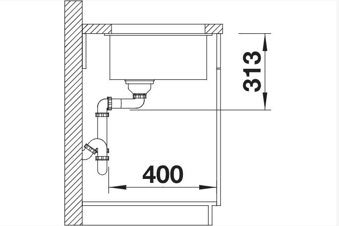 Enkele spoelbak Blanco 523423/** detail 2