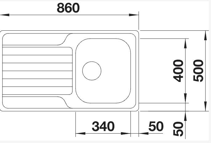 Evier 1 bassin Blanco 523374/° detail 1