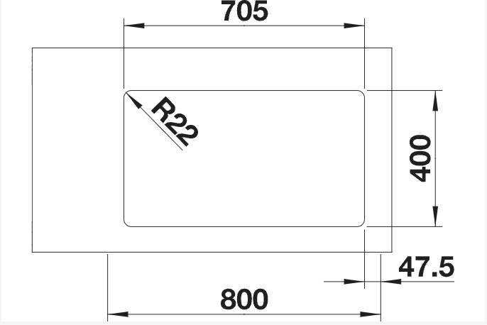 Anderhalve spoelbak Blanco 522991/** detail 1