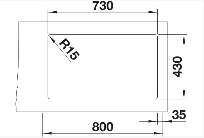Evier 1 bassin Blanco 524272/** detail 1