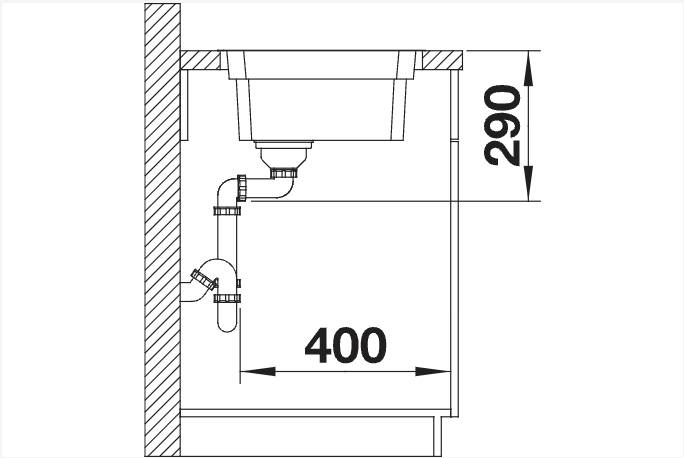 Evier 1 bassin Blanco 524272/** detail 2