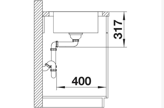 Evier 1 bassin Blanco 524254 detail 2